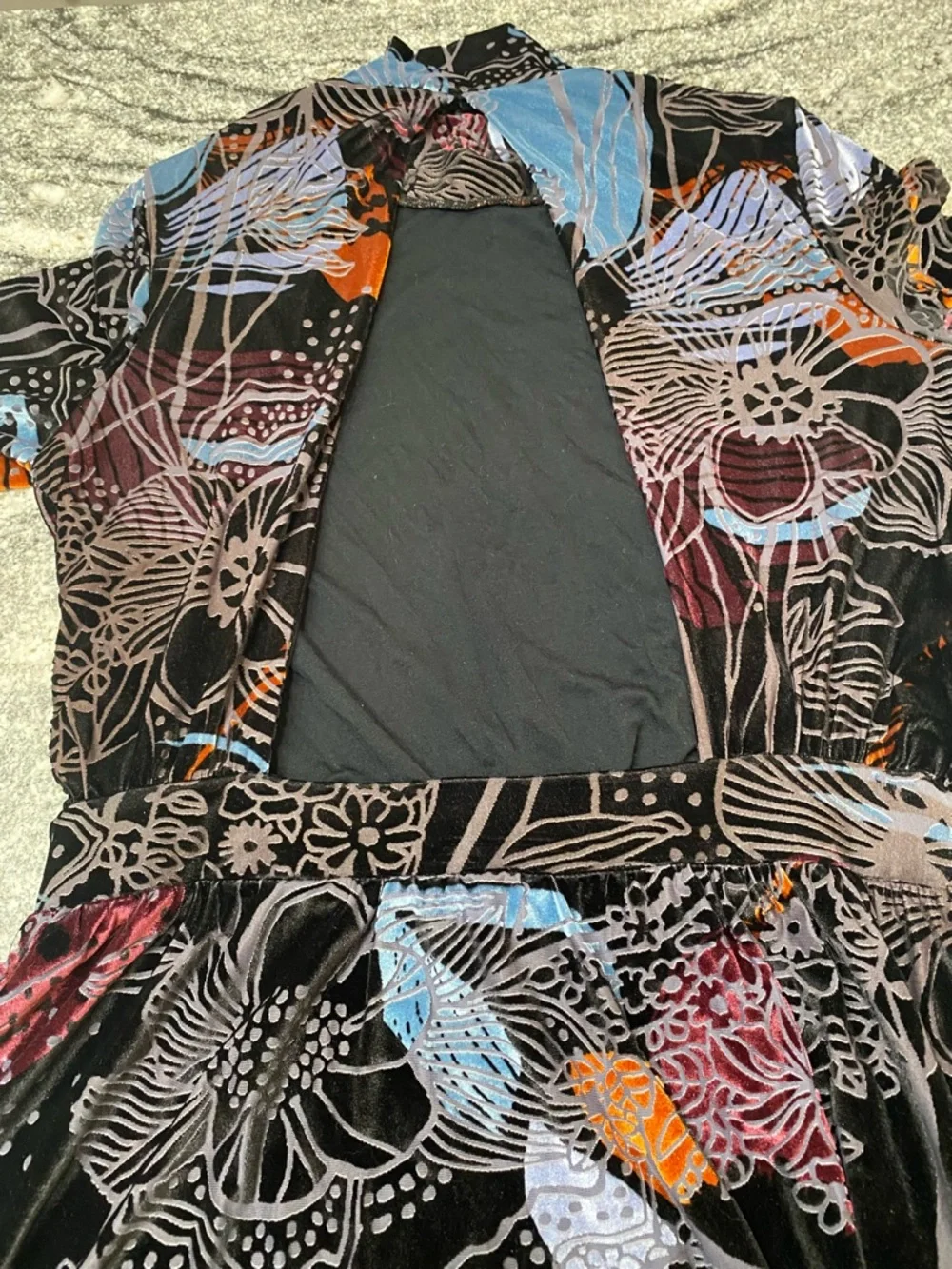 Free People velvet burnout backless mini dress - Picture 12 of 12